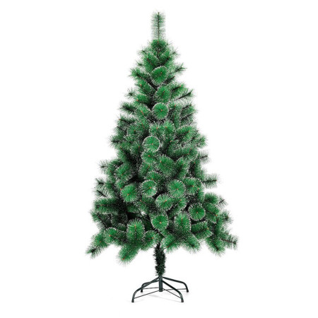 Brad artificial tip pin nins de Craciun pentru interior/exterior, inaltime 120 cm, suport metalic inclus, verde