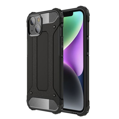 Husa telefon compatibila Apple iPhone 15 Plus, H-Tech Hybrid Armor, Negru 