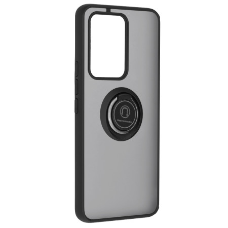 Husa telefon pentru Honor 100, Glinth Magnet Auto si Inel Rotativ, Negru