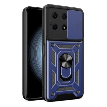Husa pentru Honor X8a, Slide si Snap, Magnetic Ring, Blue