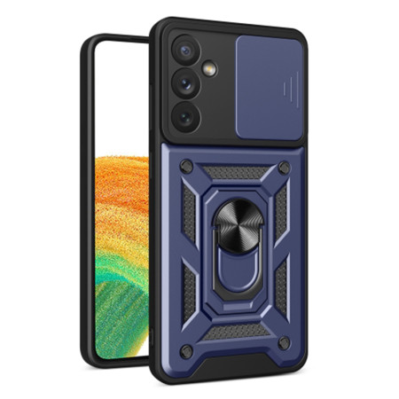 Husa pentru Samsung Galaxy A34 5G, Slide si Snap, Magnetic Ring, Blue