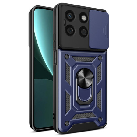 Husa pentru Honor X8b, Slide si Snap, Magnetic Ring, Blue