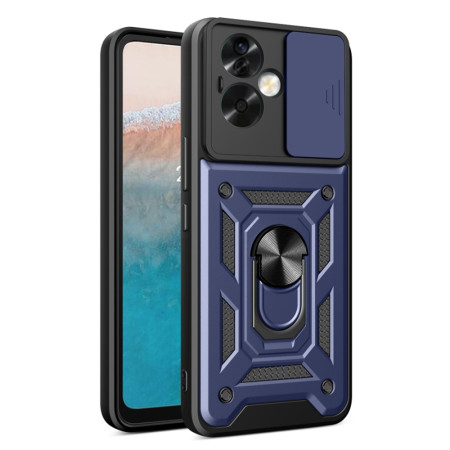 Husa pentru Oppo A79 5G / OnePlus Nord N30 SE, Slide si Snap, Magnetic Ring, Blue
