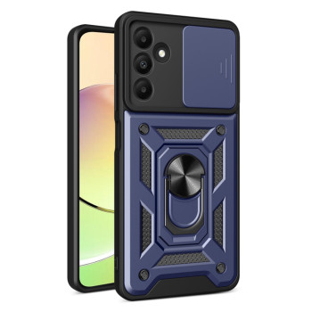 Husa pentru Samsung Galaxy A15 4G / A15 5G, Slide si Snap, Magnetic Ring, Blue