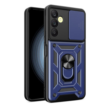 Husa pentru Samsung Galaxy A25 5G, Slide si Snap, Magnetic Ring, Blue