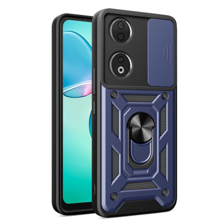 Husa pentru Honor 90, Slide si Snap, Magnetic Ring, Blue