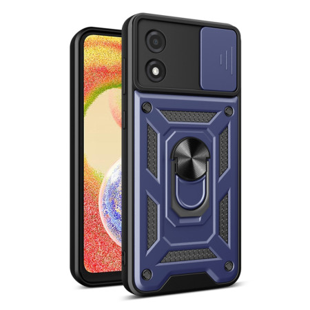 Husa pentru Motorola Moto E13, Slide si Snap, Magnetic Ring, Blue