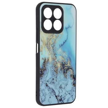 Husa pentru Honor X8b, Tech Glass, Glaze, Blue Ocean