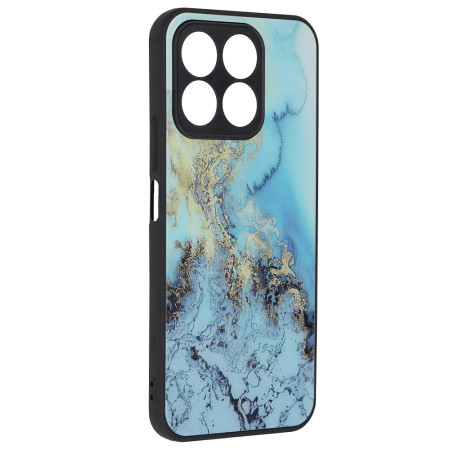 Husa pentru Honor X8b, Tech Glass, Glaze, Blue Ocean