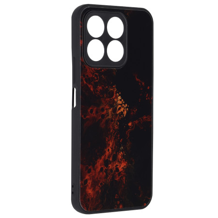 Husa pentru Honor X8b, Tech Glass, Glaze, Red Nebula