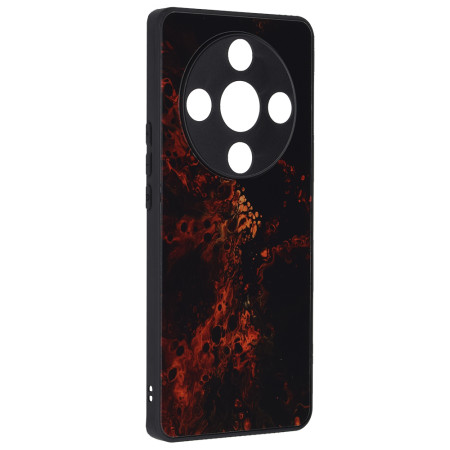 Husa pentru Honor Magic 6 Lite, Tech Glass, Glaze, Red Nebula