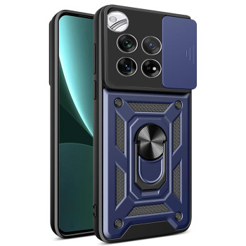 Husa pentru OnePlus 12, Slide si Snap, Magnetic Ring, Blue