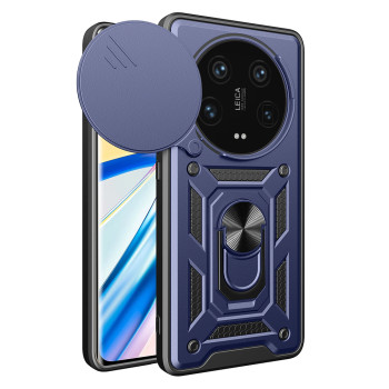 Husa pentru Xiaomi 14 Ultra, Magnetic Ring, CamShield, Blue