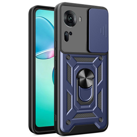 Husa pentru Oppo Reno 11, Magnetic Ring, CamShield, Blue