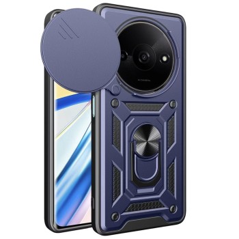 Husa pentru Xiaomi Redmi A3, Magnetic Ring, CamShield, Blue