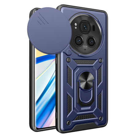 Husa pentru Honor Magic 6 Pro, Magnetic Ring, CamShield, Blue