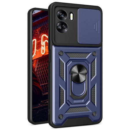 Husa pentru Honor 90 Lite, Slide si Snap, Magnetic Ring, Blue