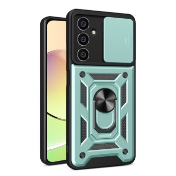 Husa pentru Samsung Galaxy M55, CamShield Protectie Camera, Inel Magnetic, Slide si Snap, Green