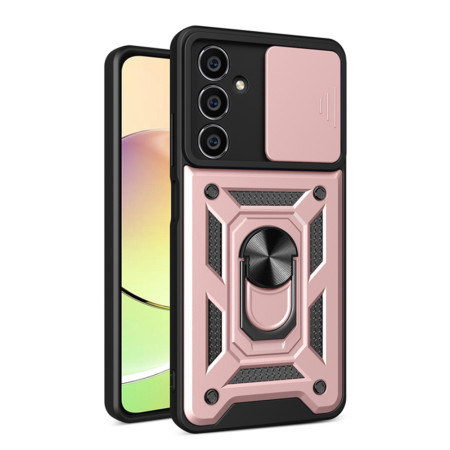 Husa pentru Samsung Galaxy M55, CamShield Protectie Camera, Inel Magnetic, Slide si Snap, Rose Gold