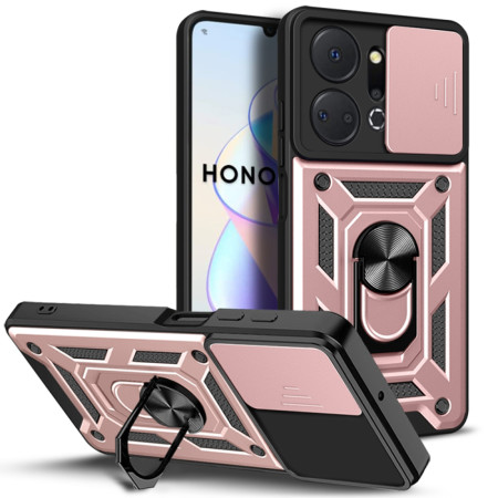 Husa pentru Honor X7a, CamShield Protectie Camera, Inel Magnetic, Slide si Snap, Rose Gold