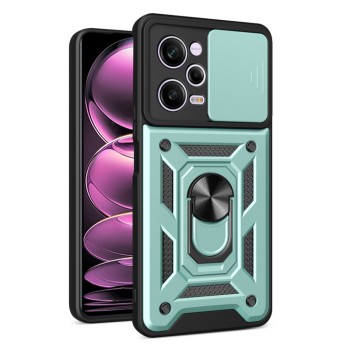 Husa pentru Xiaomi Redmi Note 12 Pro 5G / Poco X5 Pro, CamShield Protectie Camera, Inel Magnetic, Slide si Snap, Green