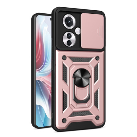 Husa pentru Oppo Reno 11 F, CamShield Protectie Camera, Inel Magnetic, Slide si Snap, Rose Gold