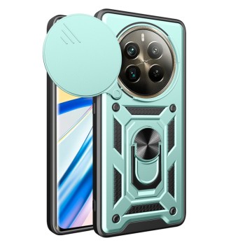 Husa pentru Realme 12 Pro / 12 Pro+, CamShield Protectie Camera, Inel Magnetic, Slide si Snap, Green
