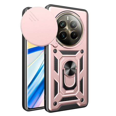 Husa pentru Realme 12 Pro / 12 Pro+, CamShield Protectie Camera, Inel Magnetic, Slide si Snap, Rose Gold