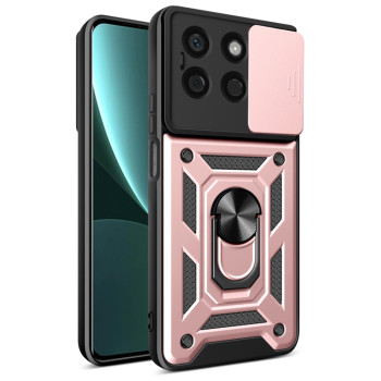 Husa pentru Honor X8b, CamShield Protectie Camera, Inel Magnetic, Slide si Snap, Rose Gold