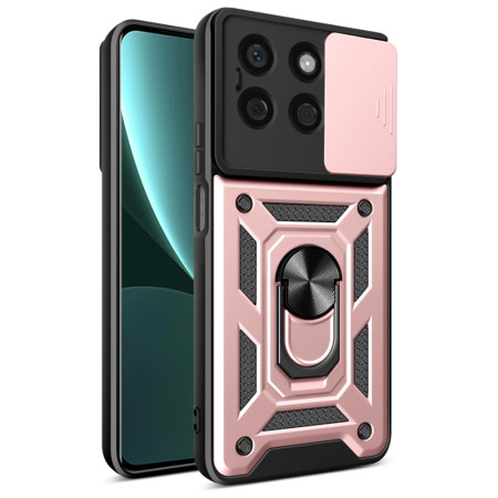 Husa pentru Honor X8b, CamShield Protectie Camera, Inel Magnetic, Slide si Snap, Rose Gold