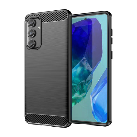 Husa Carbon pentru Samsung Galaxy M55, Tech Protects, Black