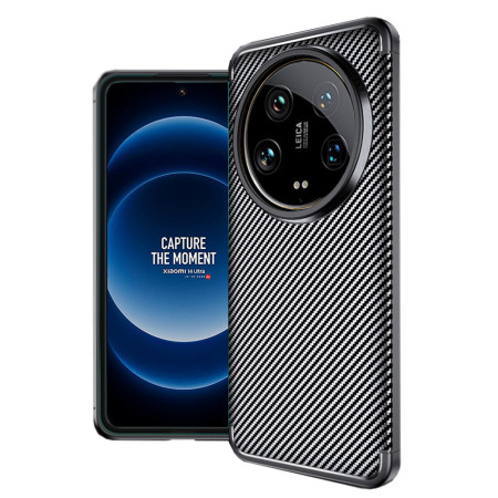 Husa pentru Xiaomi 14 Ultra, CarbonFiber, Premium, Black
