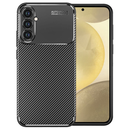 Husa pentru Samsung Galaxy S24 Plus, CarbonFiber, Premium, Black