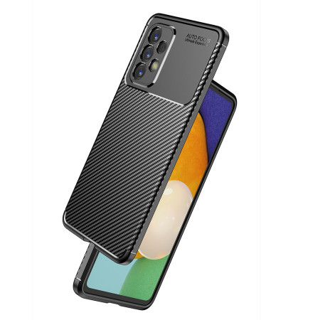 Husa pentru Samsung Galaxy A23 4G / A23 5G, CarbonFiber, Premium, Black