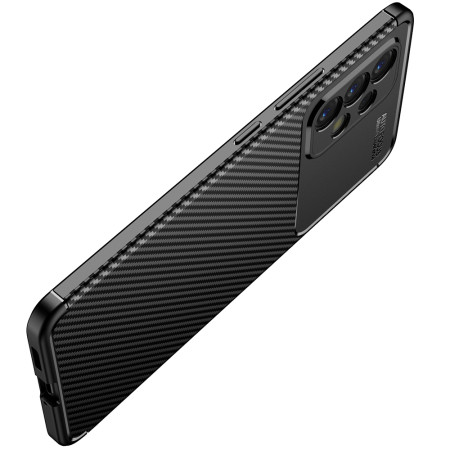 Husa pentru Samsung Galaxy A23 4G / A23 5G, CarbonFiber, Premium, Black