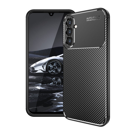 Husa pentru Samsung Galaxy A14 4G / A14 5G, CarbonFiber, Premium, Black