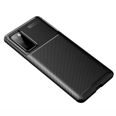 Husa pentru Samsung Galaxy S20 FE / S20 FE 5G, CarbonFiber, Premium, Black
