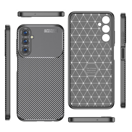 Husa pentru Samsung Galaxy A05s, CarbonFiber, Premium, Black