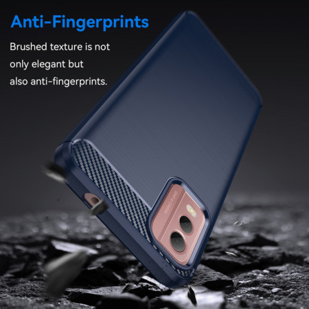 Husa Carbon pentru Nokia C32, Tech Protects, Blue