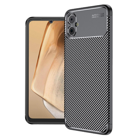 Husa pentru Samsung Galaxy A05, CarbonFiber, Premium, Black
