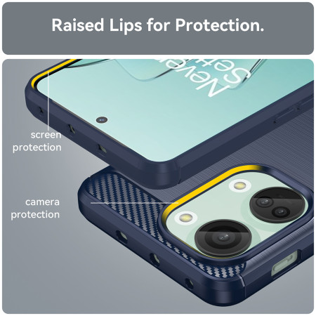 Husa Carbon pentru OnePlus Nord 3, Tech Protects, Blue