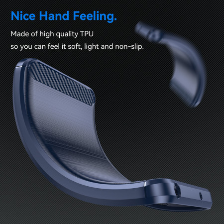 Husa Carbon pentru Realme 11 Pro / 11 Pro+, Tech Protects, Blue