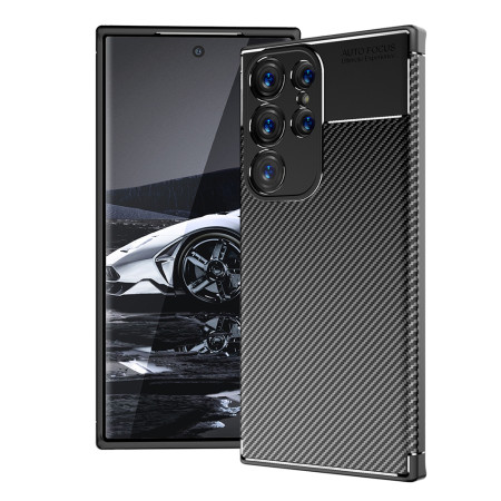 Husa pentru Samsung Galaxy S23 Ultra, CarbonFiber, Premium, Black