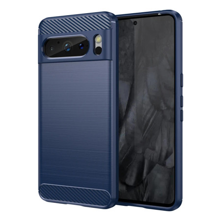 Husa Carbon pentru Google Pixel 8 Pro, Tech Protects, Blue