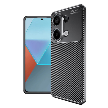 Husa pentru Xiaomi Redmi Note 13 4G, CarbonFiber, Black