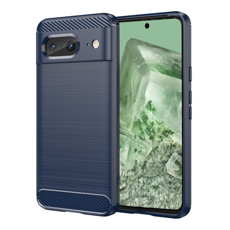 Husa Carbon pentru Google Pixel 8, Tech Protects, Blue
