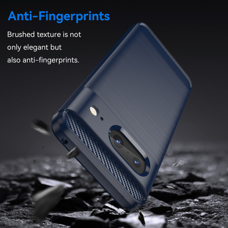 Husa Carbon pentru Google Pixel 8, Tech Protects, Blue