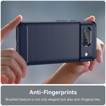Husa Carbon pentru Google Pixel 8, Tech Protects, Blue