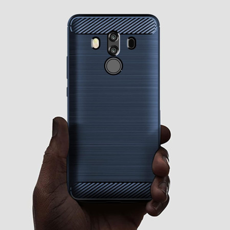 Husa Carbon pentru Huawei Mate 10 Pro, Tech Protects, Blue