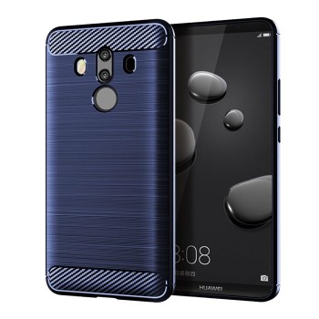 Husa Carbon pentru Huawei Mate 10 Pro, Tech Protects, Blue
